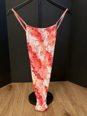 TYR Coral and White Floral One-Piece Swimsuit